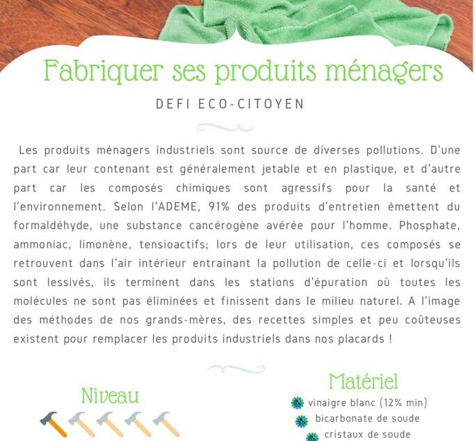 thumbnail of Fiche Défi – Fabriquer ses produits ménagers